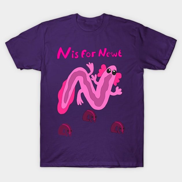 N is for Newt T-Shirt by Spectrumsketch